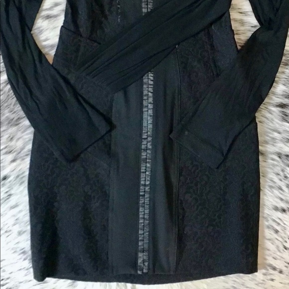 ALEXANDER WANG LACE & MODAL DRAPED JERSEY BUSTIER MINI-DRESS, SZ 0 BLACK - Picture 12 of 15